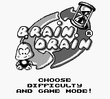 Brain Drain title screen for GameBoy